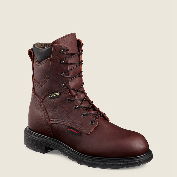 Red Wing Work Boots Mens Burgundy - Supersole® 2.0 - 8-inch Insulated Waterproof Soft Toe - 0365841-